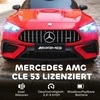 AIYAPLAY vaikiškas elektrinis automobilis, „Mercedes“ dizainas, 12V varikliai, nuotolinio valdymo pultas, LED žibintai, muzika, vaikams nuo 3 iki 6 metų, raudonas