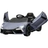 AIYAPLAY vaikiškas elektrinis automobilis 12 V vaikiškas automobilis su 2.4G nuotolinio valdymo pulteliu, muzika, amortizatorius, elektrinis automobilis su žibintais, USB/MP3 jungtis, atbulinės eigos funkcija, 3-5 km/h, 3-5 metų vaikams, pilkos spalvos