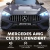 AIYAPLAY Vaikiškas elektrinis automobilis, Mercedes dizaino, su 12V varikliais, nuotolinio valdymo pultu, LED žibintais, muzika, vaikams nuo 3 iki 6 metų, pilkas