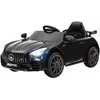 AIYAPLAY vaikiškas elektrinis automobilis 12 V vaikiškas automobilis su 2.4G nuotolinio valdymo pulteliu, USB, MP3, muzika, elektrinis automobilis su žibintais, švelniu paleidimu, atbulinės eigos funkcija, 3-5 km/h, skirtas 3-6 metų vaikams, juodas
