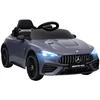 AIYAPLAY vaikiškas elektromobilis, Mercedes dizainas, 12V varikliai, nuotolinio valdymo pultas, LED žibintai, muzika, 3-6 metų vaikams, pilkas