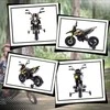 AIYAPLAY elektrinis motociklas vaikams, 12 V vaikiškas motociklas su muzika, 6 km/h vaikiška transporto priemonė su nuimamais pagalbiniais ratukais, 12 colių plastikinės padangos, 3–8 metų vaikams, maks. 30 kg, geltonas