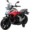 AIYAPLAY vaikiškas elektrinis motociklas, 12V vaikiškas motociklas su MP3, USB, LED žibintais, vaikiška transporto priemonė su ankstyvojo mokymosi funkcijomis, mokomaisiais ratais, 3 km/h, skirtas 3-6 metų vaikams, raudonos spalvos