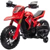 AIYAPLAY vaikiškas elektrinis motociklas, 6 V vaikiškas motociklas su mokomaisiais ratais, vaikiška transporto priemonė su garso signalu ir užvedimo garsu, 3 km/h, skirtas 3-8 metų vaikams, ne daugiau kaip 30 kg, raudonas