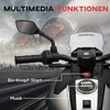 AIYAPLAY vaikiškas elektrinis motociklas, 12V vaikiškas motociklas su MP3, USB, LED žibintais, vaikiška transporto priemonė su ankstyvojo mokymosi funkcijomis, mokomaisiais ratais, 3 km/h, skirtas 3-6 metų vaikams, baltos spalvos
