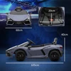 AIYAPLAY vaikiškas elektromobilis, 12 V, su 2,4 G nuotolinio valdymo pultu, muzika, amortizatoriais, žibintais, USB/MP3 jungtimi, atbulinės eigos funkcija, 3-5 km/h, vaikams nuo 3-5 metų, pilkas