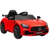 AIYAPLAY vaikiškas elektromobilis 12 V, vaikiškas automobilis su 2,4G nuotolinio valdymo pulteliu, USB, MP3, muzika, transporto priemonė su šviesomis, švelnus startas, atbulinės eigos funkcija, 3-5 km/h, vaikams nuo 3-6 metų, raudonas