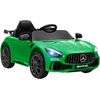 AIYAPLAY vaikiškas elektromobilis 12 V, su 2,4G nuotolinio valdymo pulteliu, USB, MP3, muzika, transporto priemonė su šviesomis, švelnus startas, atbulinės eigos funkcija, 3-5 km/h, vaikams nuo 3-6 metų, žalias