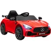 AIYAPLAY vaikiškas elektromobilis 12 V, vaikiškas automobilis su 2,4G nuotolinio valdymo pulteliu, USB, MP3, muzika, transporto priemonė su šviesomis, švelnus startas, atbulinės eigos funkcija, 3-5 km/h, vaikams nuo 3-6 metų, raudonas