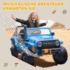 AIYAPLAY vaikiškas elektromobilis, 12V akumuliatorius, su tėvų ir vaiko sėdyne, valdomas nuotoliniu būdu, muzika, garsinis signalas, LED žibintai, 3-8 metai, mėlynas
