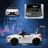 AIYAPLAY vaikiškas elektromobilis, automobilis vaikams su 2,4G nuotolinio valdymo pultu, pakaba, MP3, USB, LED žibintais, 3-5 metų amžiaus, baltas | Aosom