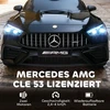 AIYAPLAY vaikiškas elektromobilis, „Mercedes“ dizainas, 12 V varikliai, nuotolinio valdymo pultas, LED žibintai, muzika, 3–6 metų vaikams, juodas