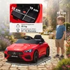 AIYAPLAY vaikiškas elektromobilis, Mercedes dizainas, 12V varikliai, nuotolinio valdymo pultelis, LED žibintai, muzika, 3-6 metų vaikams, raudonas