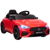 AIYAPLAY vaikiškas elektromobilis, Mercedes dizainas, 12V varikliai, nuotolinio valdymo pultelis, LED žibintai, muzika, 3-6 metų vaikams, raudonas