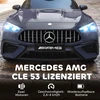 AIYAPLAY vaikiškas elektromobilis, Mercedes dizainas, 12V varikliai, nuotolinio valdymo pultas, LED žibintai, muzika, 3-6 metų vaikams, pilkas
