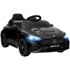 AIYAPLAY vaikiškas elektromobilis, „Mercedes“ dizainas, 12 V varikliai, nuotolinio valdymo pultas, LED žibintai, muzika, 3–6 metų vaikams, juodas