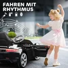AIYAPLAY vaikiškas elektromobilis, valdomas nuotoliniu būdu, su muzika, garsiniu signalu, USB jungtimi, saugos diržu, 3–5 metų vaikams, juodas