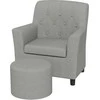 AIYAPLAY vaikiškas fotelis vaikiška sofa su kojūgaliais vaikiška sofa nuo 18 mėnesių vaikiški baldai vaikų kambario baldai vaikų kambario baldai lino išvaizdos eukalipto mediena pilka 45 x 43 x 50,5 cm