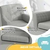AIYAPLAY vaikiškas fotelis vaikiška sofa su kojūgaliais vaikiška sofa nuo 18 mėnesių vaikiški baldai vaikų kambario baldai vaikų kambario baldai lino išvaizdos eukalipto mediena pilka 45 x 43 x 50,5 cm