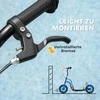 AIYAPLAY vaikiškas paspirtukas su reguliuojama rankena, dideliais ratais, stovėjimo atrama, rankiniu stabdžiu, skirtas 5-12 metų vaikams, mėlynas