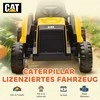 AIYAPLAY Vaikiškas statybinis transportas, paspiriamas automobilis vaikams, su nuotolinio valdymo pultu, rankiniu valdymu, „Bluetooth“ ir muzikos funkcija, 3–6 metai, plastikas, plienas, geltonas