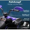 AIYAPLAY vaikiškas elektrinis keturratis, 24 V elektrinė transporto priemonė su 4 ratais, priekiniais žibintais, USB jungtimi, MP3 funkcija, 6,5 km/h, 3-8 metai