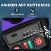 AIYAPLAY vaikiškas elektrinis keturratis, 24 V elektrinė transporto priemonė su 4 ratais, priekiniais žibintais, USB jungtimi, MP3 funkcija, 6,5 km/h, 3-8 metai
