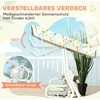 AIYAPLAY Vaikiškos holivudinės sūpynės 2 vietų vaikiškos sūpynės su reguliuojamu stogeliu nuo saulės, saugos diržu Sodo sūpynės 3-6 metų vaikams Baltos spalvos 110 x 74 x 113 cm