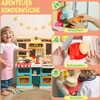 AIYAPLAY vaikiška virtuvėlė su tekančiu vandeniu, 85 dalių priedų rinkinys, elektrinis čiaupas, šviesos, garsai, 3–6 metų vaikams, plastikinė, žalia