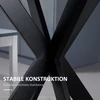 Apvalus valgomojo stalas 75 x 75 cm, modernus virtuvės stalas 2–4 asmenims su voro formos kojomis, rudas