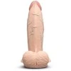 B Vibe SLIPSKIN Realistiška silikoninė dildė 7 colių apimties kreminė