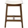 Beliani 2 baro kėdžių komplektas DIXON medinis, kreminės bei tamsiai rudos spalvos