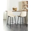 Beliani 2 baro kėdžių komplektas DUBROVNIK Boucle šviesiai smėlio spalvos