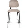 Beliani 2 baro kėdžių komplektas DUETTE, sintetinis linas, smėlio pilkumo spalva
