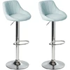 Beliani 2 baro kėdžių komplektas LUCCA pasukamas mėlynas
