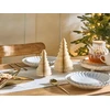 Beliani 2 dekoracinių figūrėlių rinkinys SKJOMA Kalėdų eglutė 15/20 cm smėlio spalvos