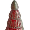 Beliani 2 dekoracinių figūrėlių rinkinys PURUVESI Eglutė 31/36 cm raudona/žalia