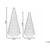 Beliani 2 dekoracinių figūrėlių rinkinys PURUVESI Eglutė 31/36 cm raudona/žalia