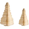 Beliani 2 dekoracinių figūrėlių rinkinys SKJOMA Kalėdų eglutė 15/20 cm smėlio spalvos