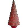 Beliani 2 dekoracinių figūrėlių rinkinys PURUVESI Eglutė 31/36 cm raudona/žalia