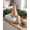 Beliani 2 dekoracinių figūrėlių rinkinys SKJOMA Kalėdų eglutė 15/20 cm smėlio spalvos