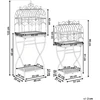 Beliani 2 lentynų komplektas SICILY metalinis 122/90 cm 43/37 cm juodas
