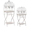 Beliani 2 lentynų sodo stelažų rinkinys SICILY, 43/37 cm, 122/90 cm, metalas, pilkas