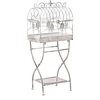Beliani 2 lentynų sodo stelažų rinkinys SICILY, 43/37 cm, 122/90 cm, metalas, pilkas