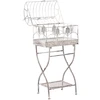 Beliani 2 lentynų sodo stelažų rinkinys SICILY, 43/37 cm, 122/90 cm, metalas, pilkas