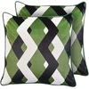 Beliani 2 sodo pagalvėlių rinkinys SWAY geometrinio rašto 45 x 45 cm spalvingas