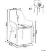 Beliani 2 valgomojo kėdžių komplektas LOVERNA veliūrinis pilkas