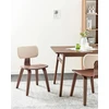 Beliani 2 valgomojo kėdžių komplektas LUCINDA medinis tamsiai rudas