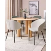 Beliani 2 valgomojo kėdžių komplektas MASON, šviesiai smėlio spalvos