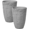 Beliani 2 vazonų rinkinys CAMIA 35 cm pilkas